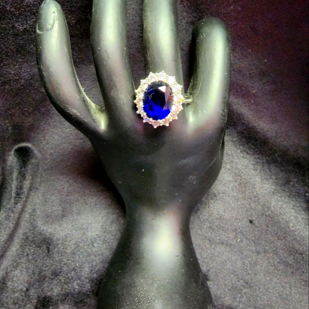 Sapphire and CZ LADIES ring